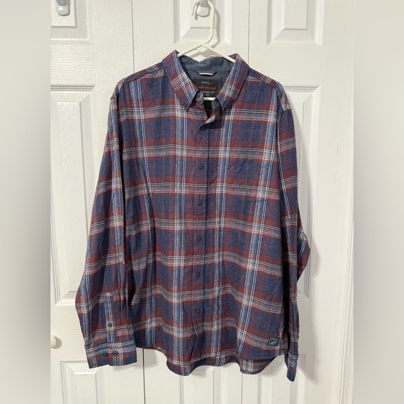 Weatherproof Vintage Men's Cotton blend Long Sleeve Flannel Plaid Shirt Size XXL - Picture 4 of 10